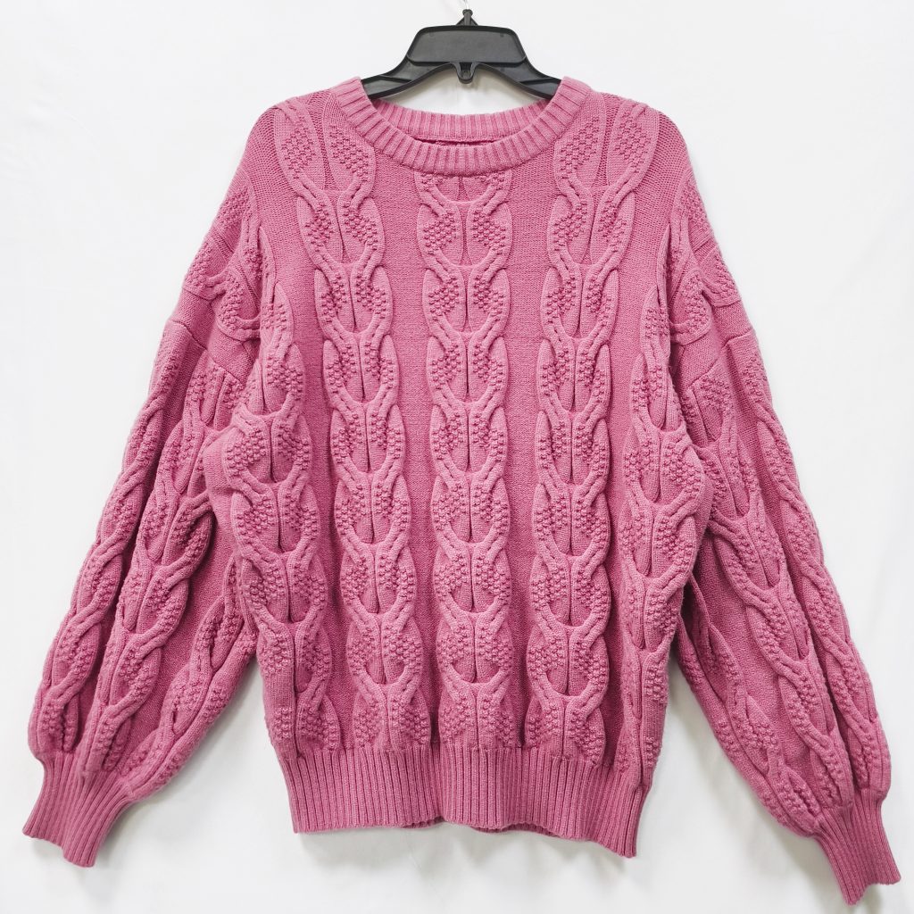 Twisted Flower Thick Needle Pullover Sweater