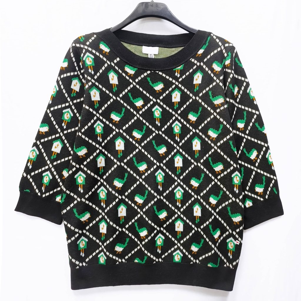 Men's jacquard knitted pullover sweater