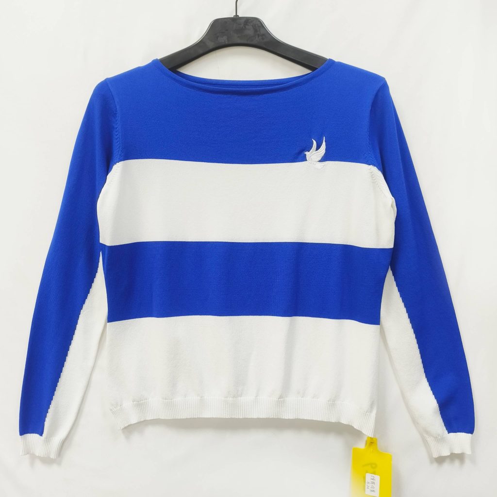 Knitted logo embroidered pullover, sweater factory